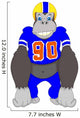 Gorilla Cartoon Playing American Fooball 