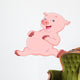 cute pig cartoon Wall Decal