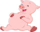 cute pig cartoon Wall Decal