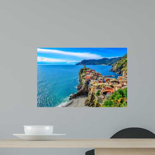 Scenic View of Colorful Village Vernazza 