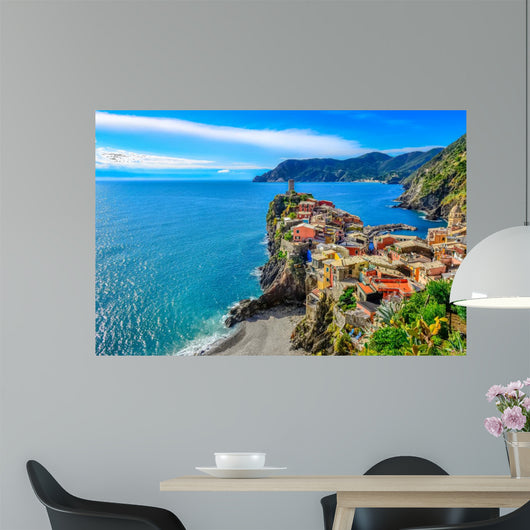 Scenic View of Colorful Village Vernazza 