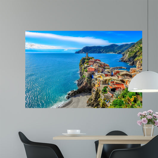 Scenic View of Colorful Village Vernazza 