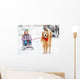 Little Girl with Sledge Wall Decal