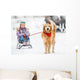 Little Girl with Sledge Wall Decal