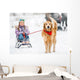Little Girl with Sledge Wall Decal