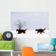 Two Irish Setters Trotting Wall Decal