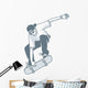 guy grabbing skateboard Wall Decal