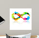 Abstract Vector Colorful Infinity Symbol Made From Splashes Wall Mural