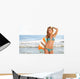 Beautiful Young Woman Surfer Wall Decal