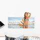 Beautiful Young Woman Surfer Wall Decal