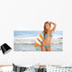 Beautiful Young Woman Surfer Wall Decal