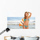 Beautiful Young Woman Surfer Wall Decal