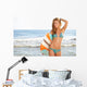 Beautiful Young Woman Surfer Wall Decal