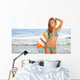 Beautiful Young Woman Surfer Wall Decal