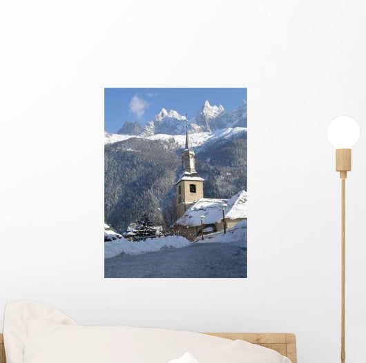 Chamonix and His Church Wall Decal