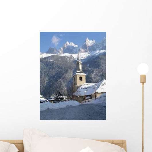 Chamonix and His Church Wall Decal