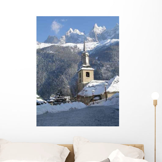 Chamonix and His Church Wall Decal