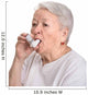 Senior woman with asthma inhaler Wall Decal