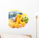 dumbbells towel water and apple - ready to fitness Wall Mural