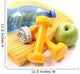 dumbbells towel water and apple - ready to fitness Wall Mural