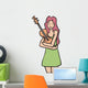 Woman holding violin Wall Decal