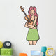 Woman holding violin Wall Decal