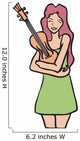 Woman holding violin Wall Decal