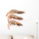 Close up of Three Fresh Shrimp Wall Decal