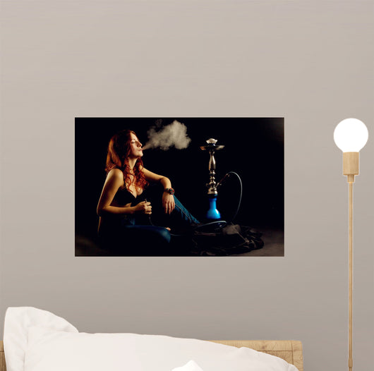 girl with a hookah Wall Mural