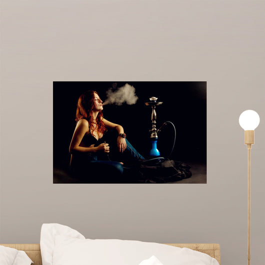 girl with a hookah Wall Mural