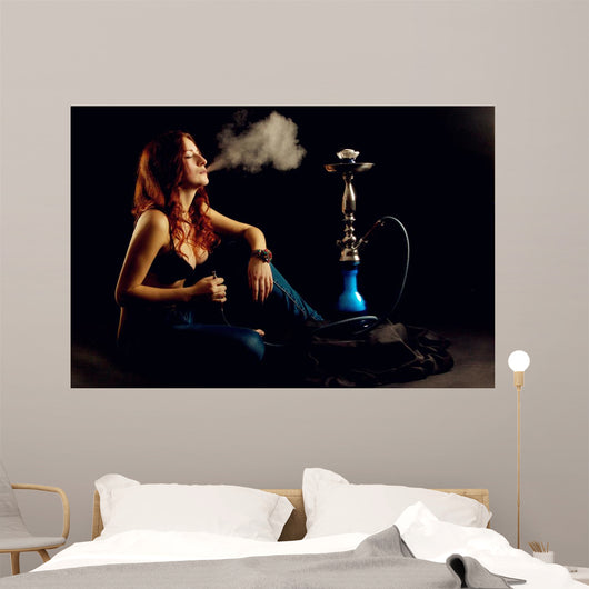 girl with a hookah Wall Mural