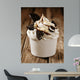 Vanilla ice cream with oreos and chocolate sauce 