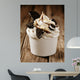 Vanilla ice cream with oreos and chocolate sauce 