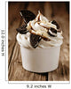 Vanilla ice cream with oreos and chocolate sauce 