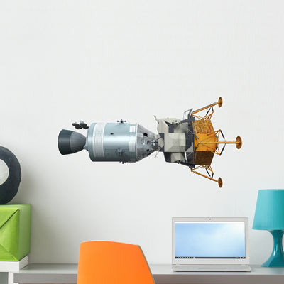 Apollo Module Spaceship Wall Decal shown on a wall