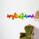 Rainbow butterflies border for Your design Wall Decal