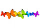 Rainbow butterflies border for Your design Wall Decal