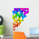 Rainbow Butterflies for Your Design Wall Decal