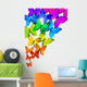 Rainbow Butterflies for Your Design Wall Decal