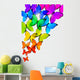 Rainbow Butterflies for Your Design Wall Decal