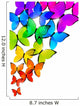 Rainbow Butterflies for Your Design Wall Decal