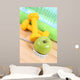 Dumbbells Towel and Green Apple Wall Mural