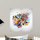 SPLATT Rainbow splatter Wall Decal