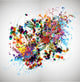SPLATT Rainbow splatter Wall Decal