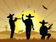 illustration of Mexican men Wall Mural