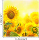 Field with sunflowers. isolation Wall Mural