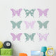 butterfly pattern butterflies Wall Decal