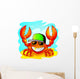 Illustration of the funny crab Wall Decal