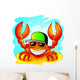 Illustration of the funny crab Wall Decal