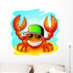 Illustration of the funny crab Wall Decal